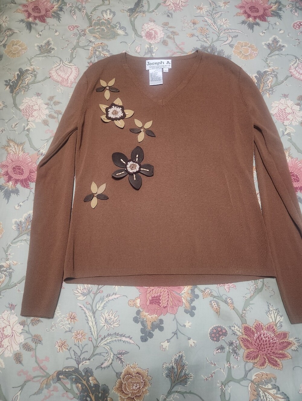 Joesph A. Vintage Sweater Brown Size Large